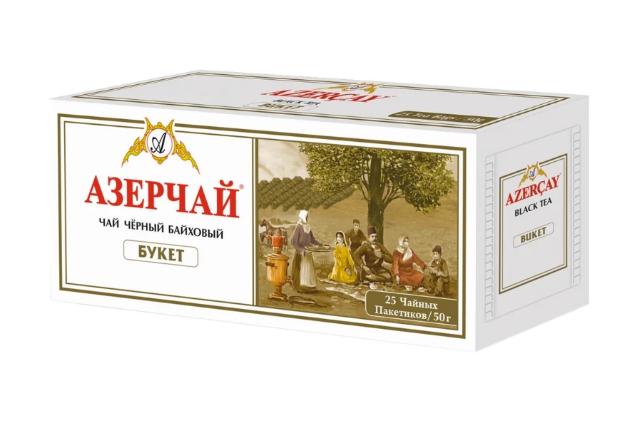 Чай Азерчай чёрный байх. 25 пак